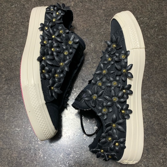 Converse Black Flowers Floral Patbo Pink - Picture 3 of 5